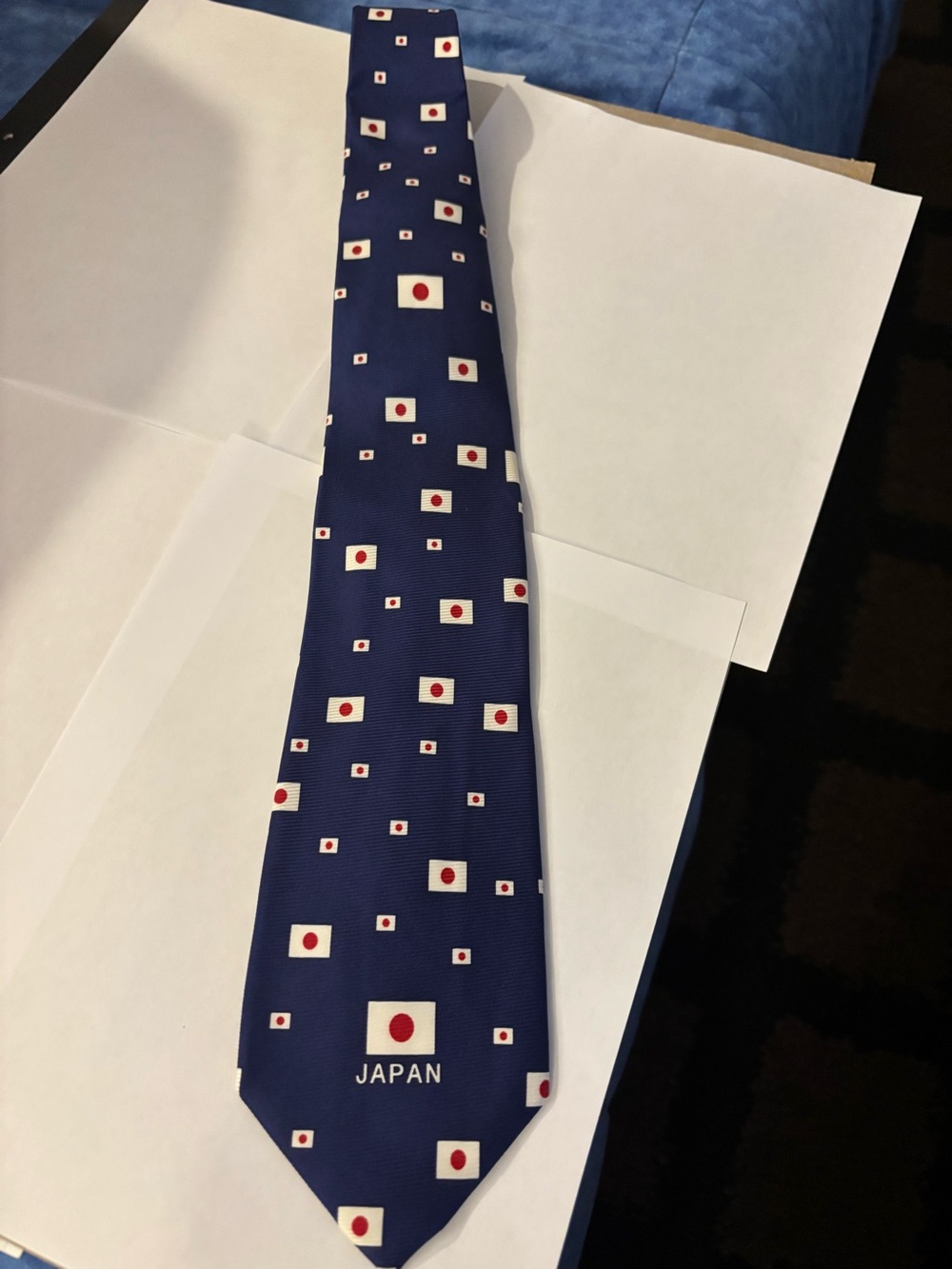 Cosmos (Tokyo) Navy Japan Flag Pattern Men's Tie
